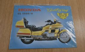 Metal Wall Sign 400mm x 300mm - Honda GL1500/6 Goldwing