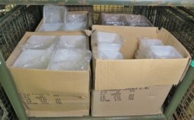 Various Food Containers - 48 x 6L White, 48 x 4L White & 24x 6L Clear,