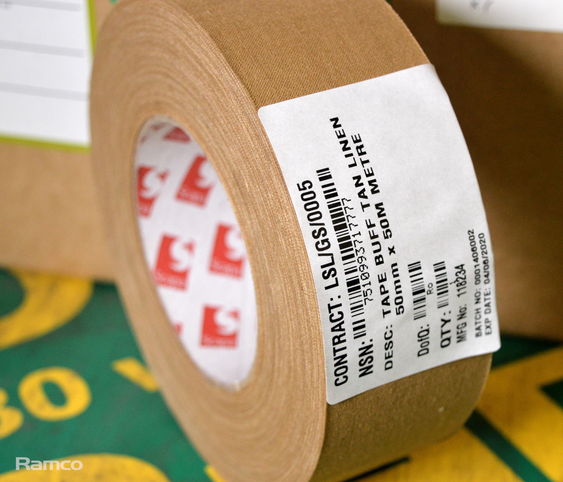 Scapa 3302 cloth adhesive tape 50mm x 50M - 16 per box - 1 box - Image 2 of 2