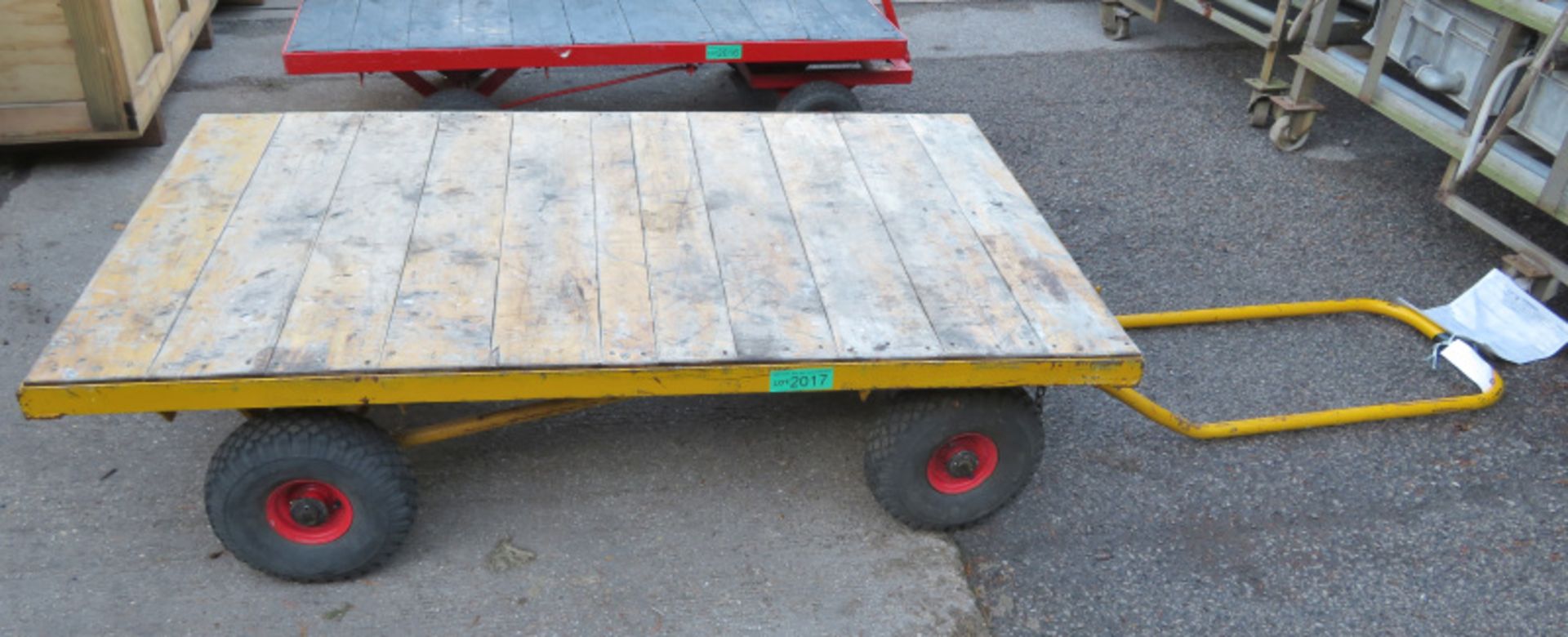 Flatbed Truck Trolley - L1700 x D915mm (Overall dimensions with handle)