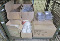 Various Catering Equipment - 12x Storage Containers, 80x Clear Crock Dishes & more