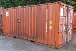 20ft ISO Container - Red - flatbed truck needed for transport