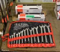 3x Tectool 14 piece combination spanner sets