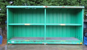 Empteezy 2 tier bunded storage unit V8320 - L 5620mm x D 1530mm x H 2820mm (plus lifting eye)