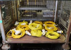 10x Blakley Yellow Extension Leads 110v 16A