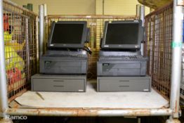 2x NCR Shop Register Electric Tills with Barcode Function