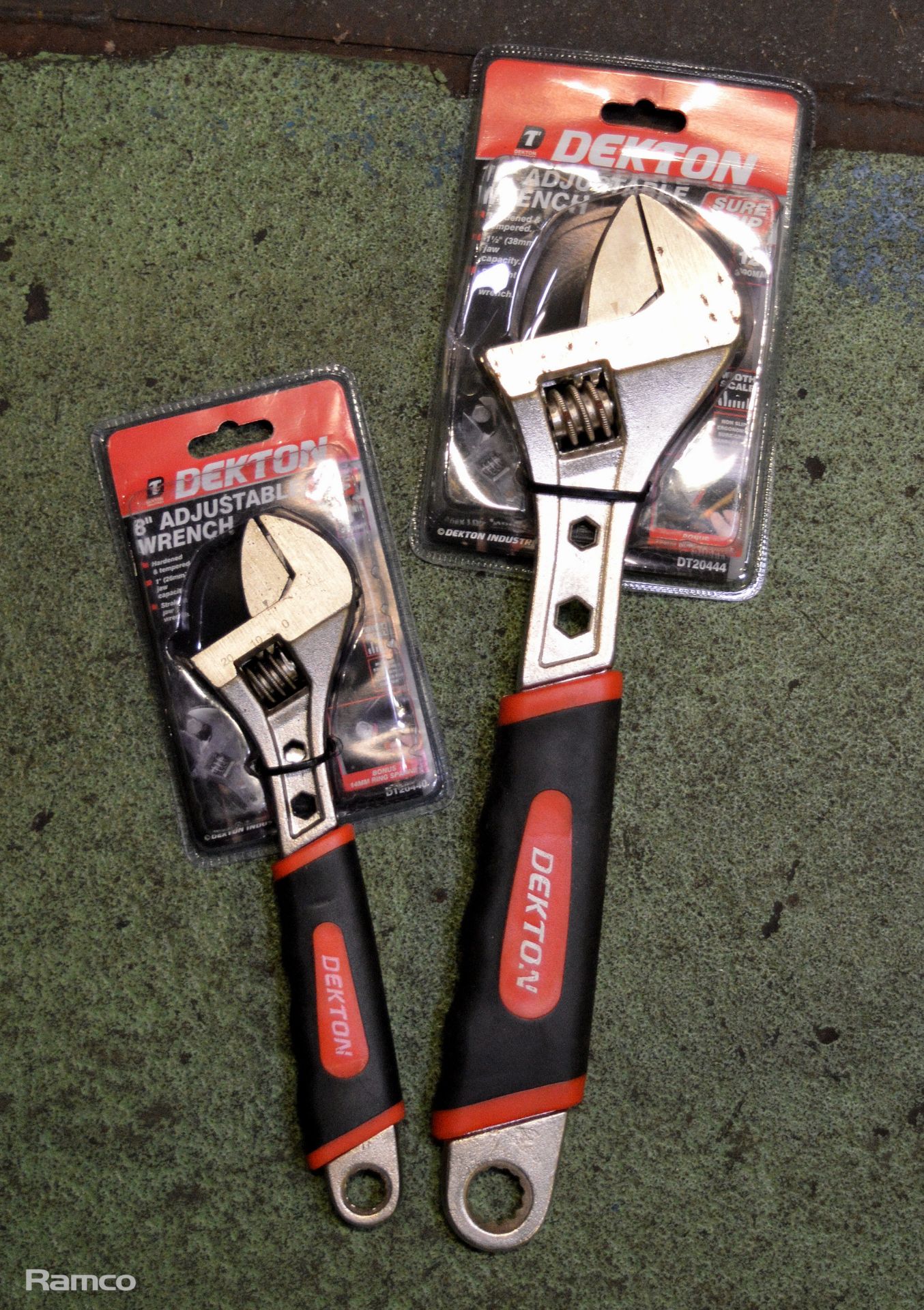 2x Dekton Adjustable Wrenches - sizes - 12inch & 8inch - Image 2 of 2