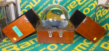 Optical Glass Globe in a wooden box