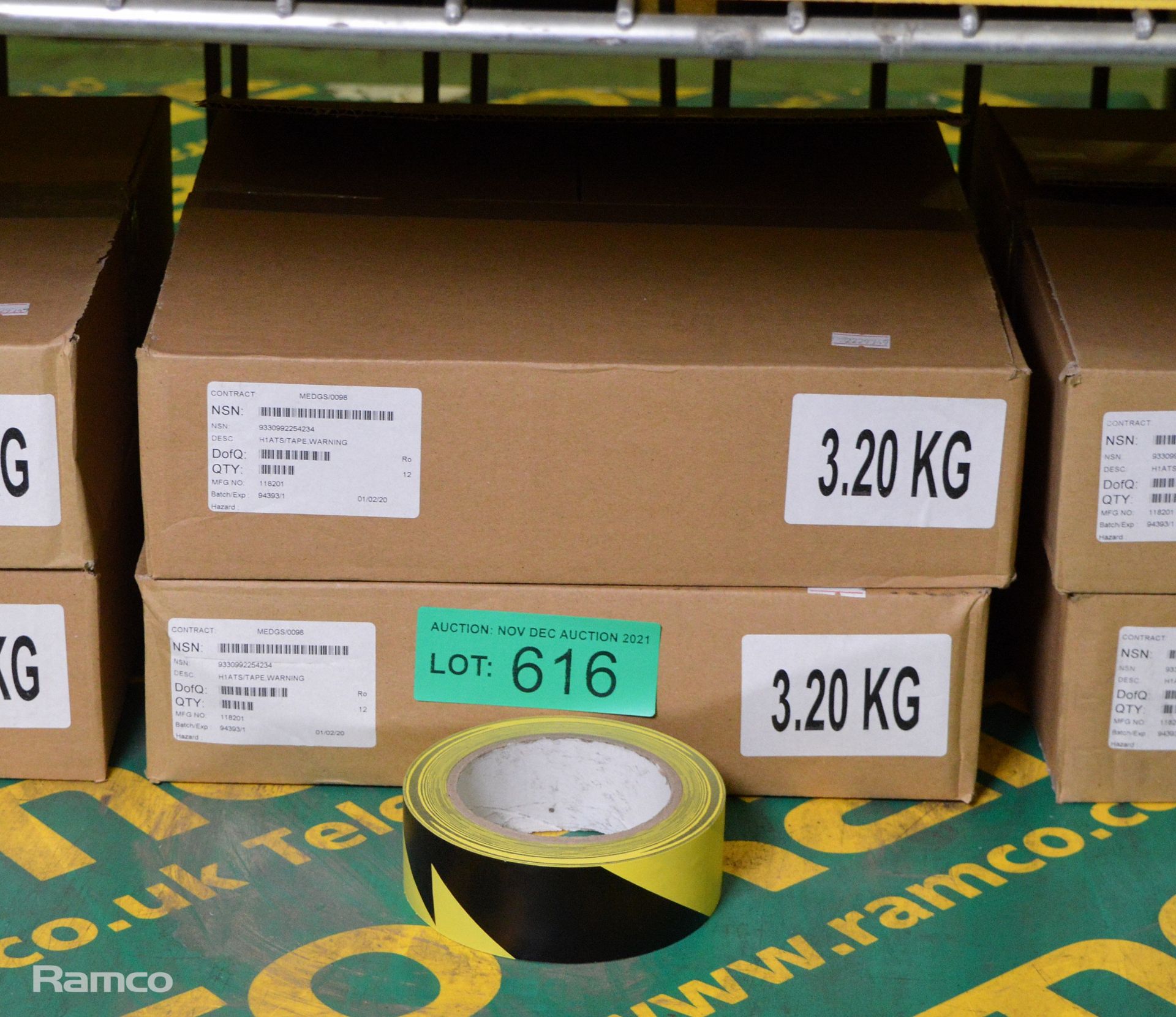 Hazard warning tape - 12 per box - 2 boxes