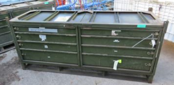 Heavy duty 8 Drawer unit - W 2070mm x D 640mm x H 940mm