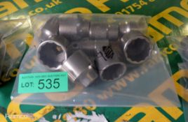 9x Heavy duty socket heads - various sizes