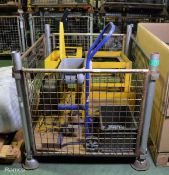2x Strapping Machine & Clips, 1x Small Yellow Metal Stand L 600mm x W 550mm x H 300mm & more
