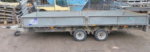 Ifor Williams Trailer Twin axle - Bed - L 4930mm x W 2030mm - Towbar to trailer - 1290mm -