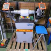 Morrisflex PL2003TE Bench, pedestal & dust extraction mounted polisher machine - Serial No