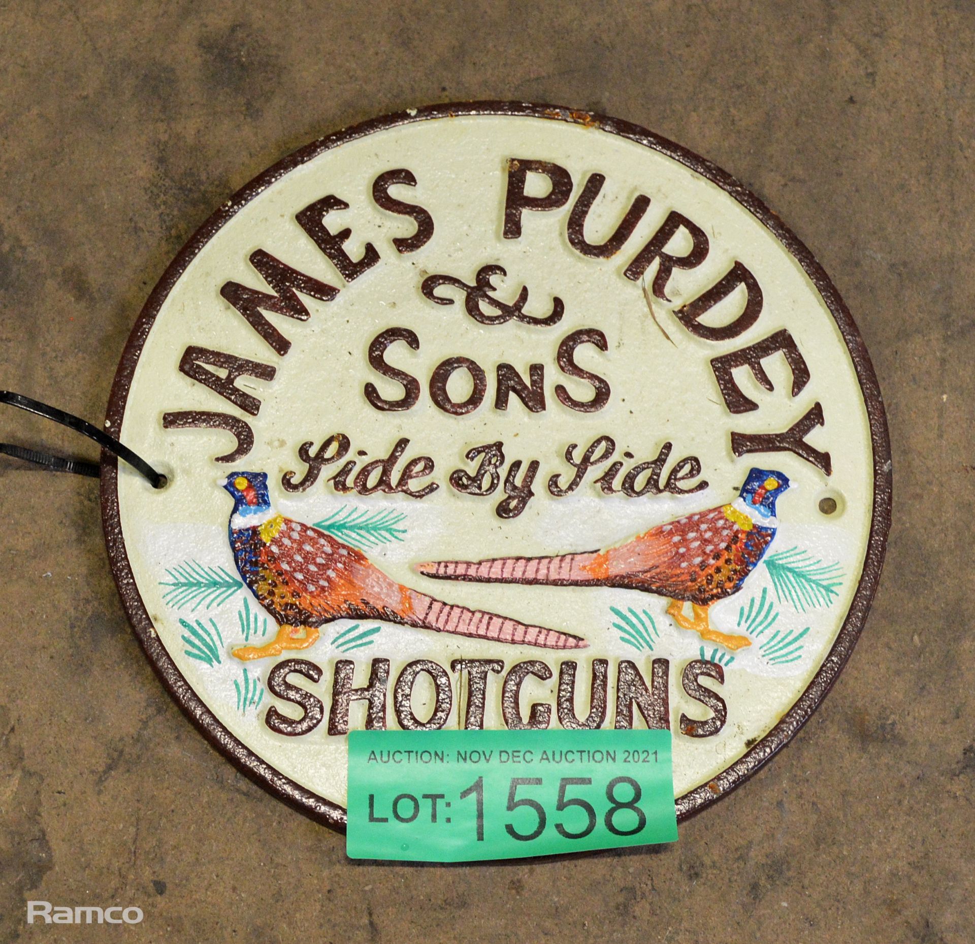 James Purdey & sons cast sign