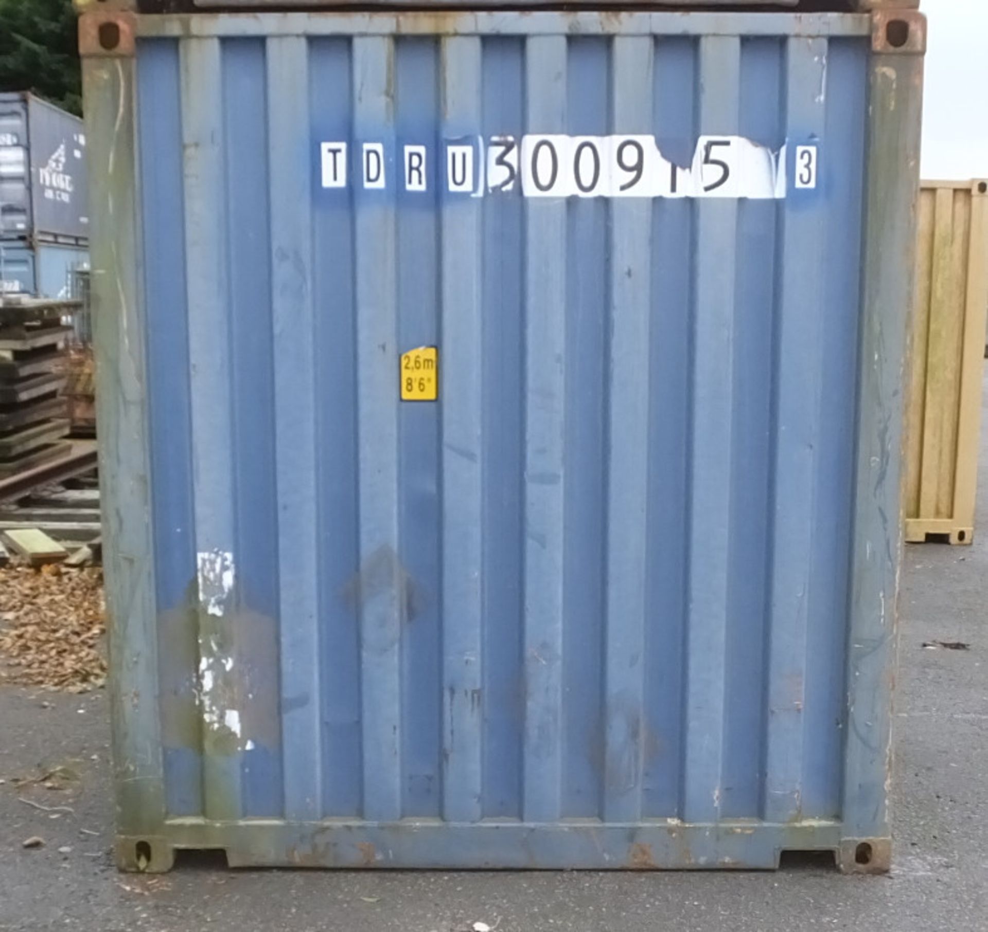 20ft ISO container - L 6.5M x W 2.44M x H 2.6M - gap between lifting eyelets - L 5870mm x - Image 2 of 14