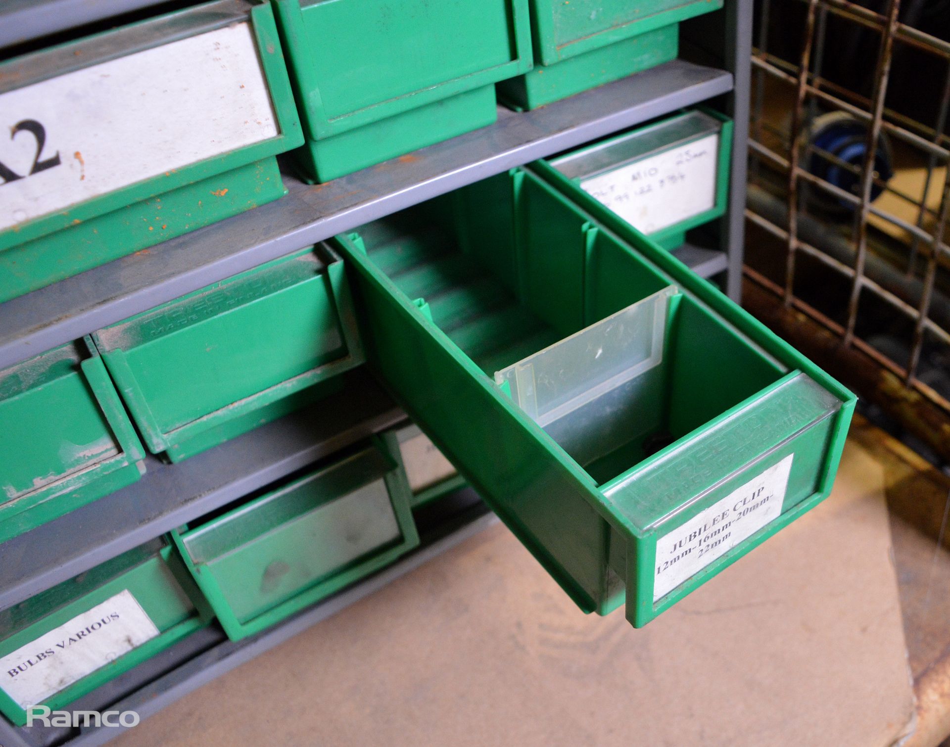 4x Metal Small Parts Storage Cabinets - some drawers missing - Image 3 of 4