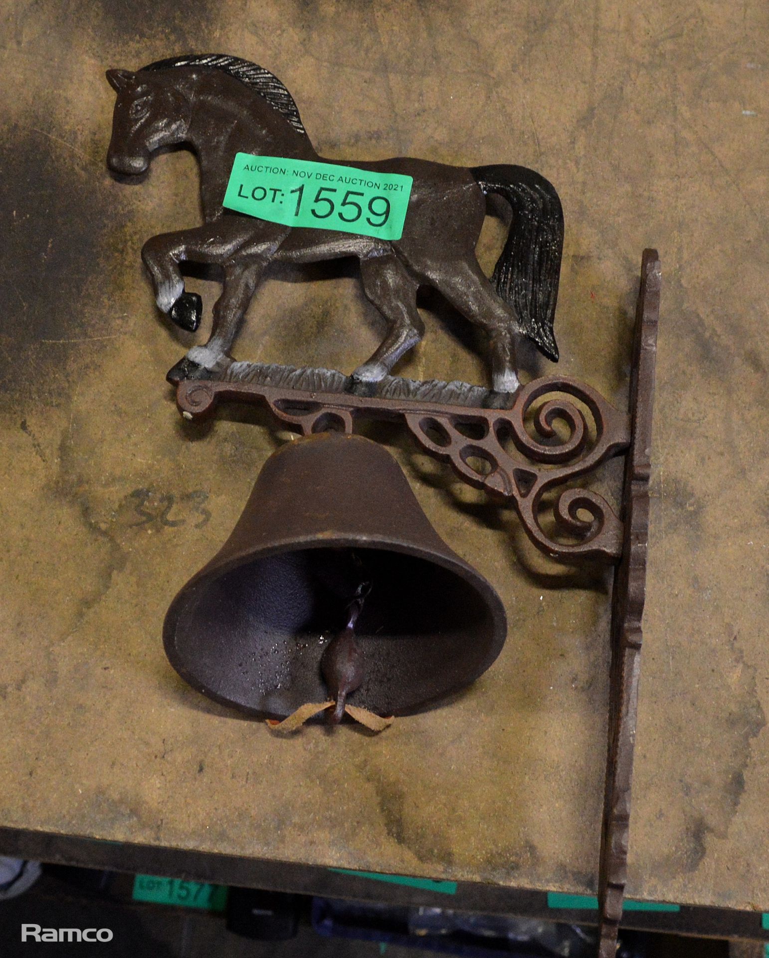 Horse themed hanging bell