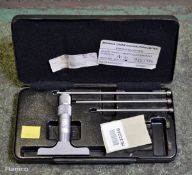 Moore & Wright Depth Micrometer 0-3 inch + Case