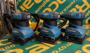 3x Makita BO4555 Palm Sanders - 110v