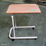 Over Bed Table - Height Adjustable - missing 1 wheel