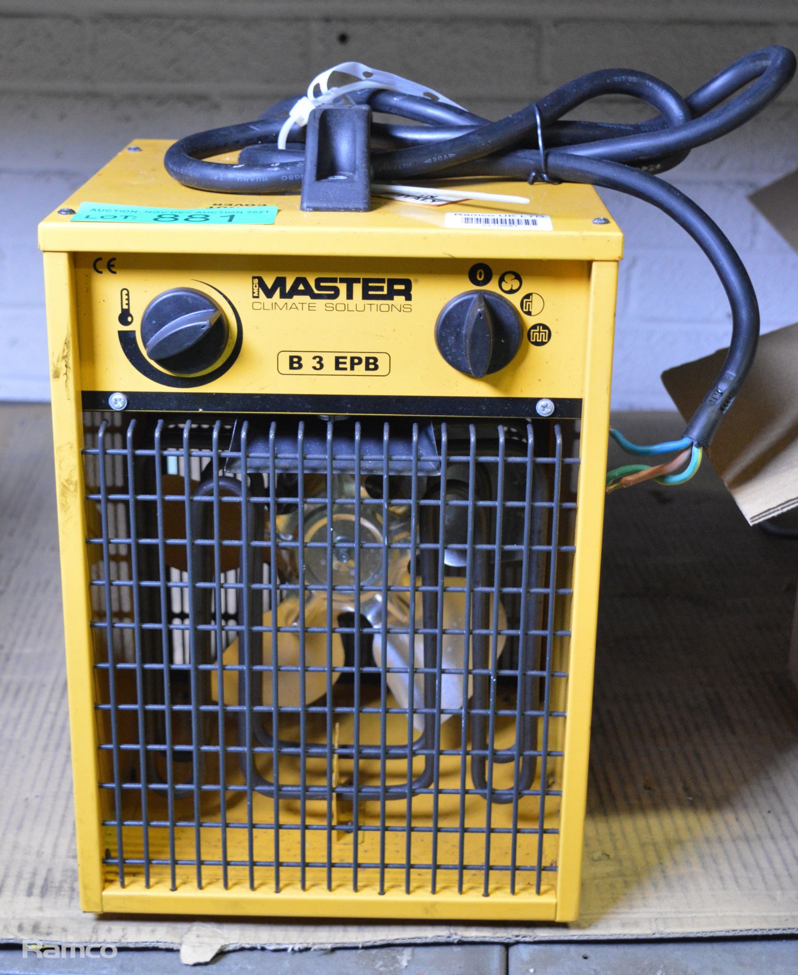 Master B-3-EPH Electric Portable Fan Heater L 250mm x W 250mm x H 400mm