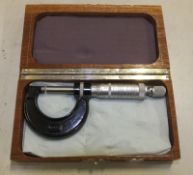 Compac Geneve Micrometer 0-1 with wooden case