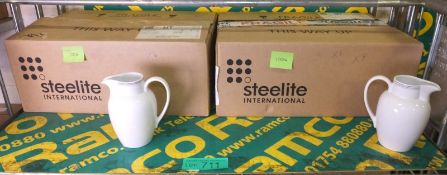 SteelLite 3 fine line decanter jugs - 0.6L / 1 pint - 6 per box - 2 boxes