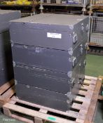 4x Grey Wooden Under Bed Storage Units - L 800mm x W 730mm x H 250mm