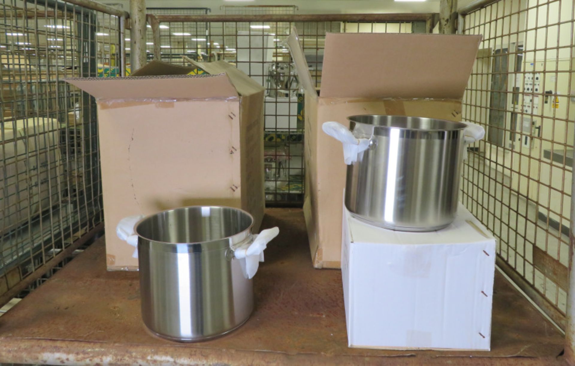 6x 9.5 inch Stainless Steel Deep Cooking Pots