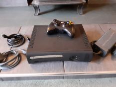 Xbox 360 games console with controller, power lead, HDMI cable (no hard drive)