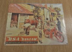 Metal Wall Sign 400mm x 300mm - BSA Bantam