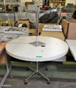 2x Circular Desks with Cable Ports - Diameter 1200mm x H 760mm