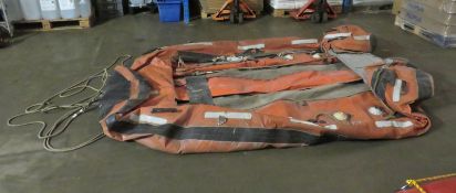 Inflatable boat - orange with alloy flooring assembly