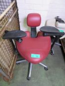 Dentists rotating stool - red