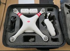 DJI Phantom 2 Drone kit with 2 batteries, power lead, instructions, carry bag & Ocday batt