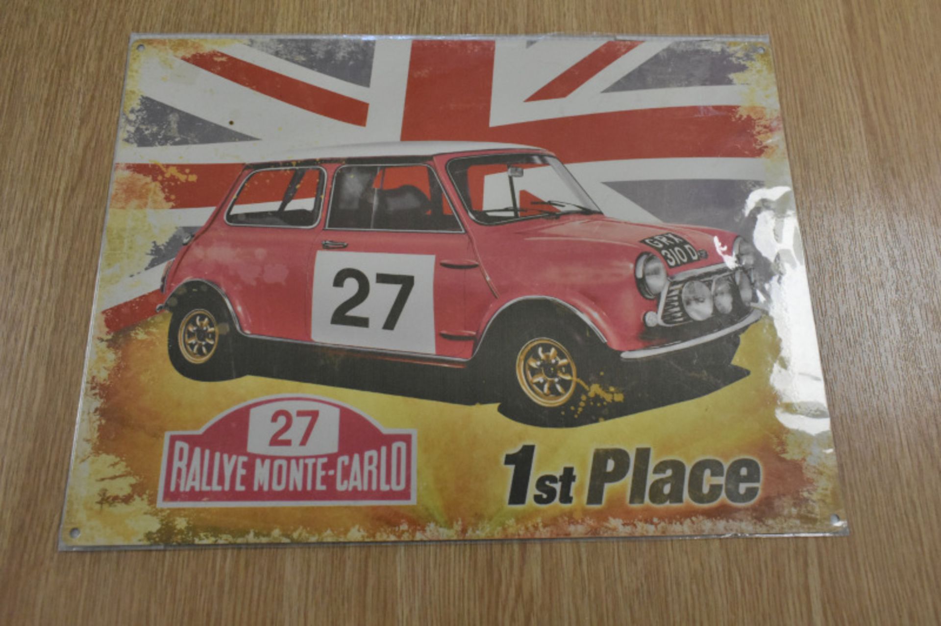 Metal Wall Sign 400mm x 300mm - No 27 Monte Carlo Mini