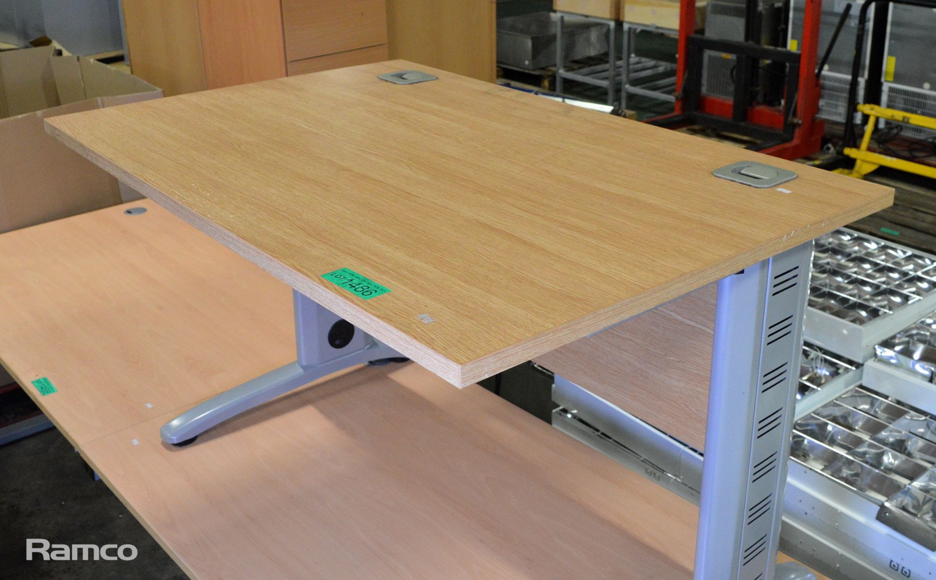 Wooden top metal legged Computer Desk W 1200mm x D 800mm x H 720mm - Image 3 of 3