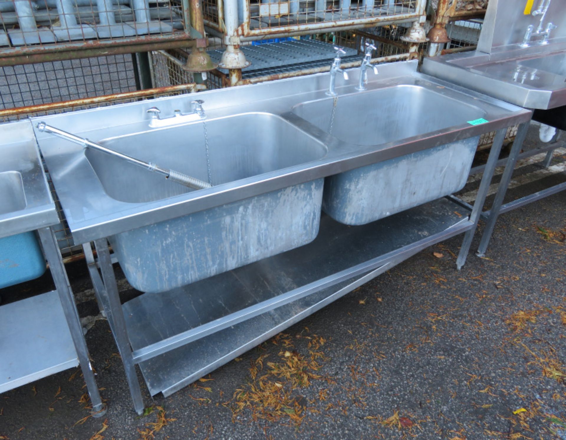 Commercial Double Sink Top - L 1870mm x W 700mm x H 1100mm - Image 2 of 4