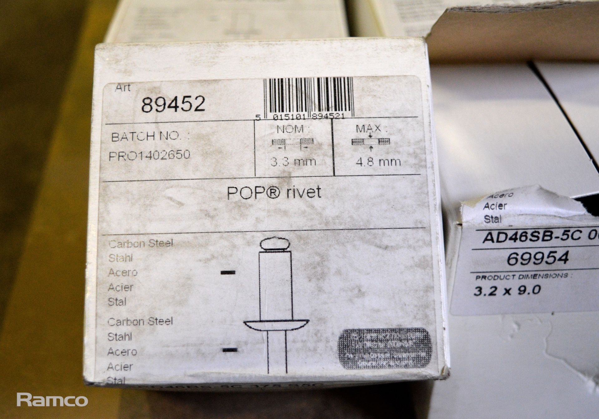 Pop rivets - various sizes - boxes of 500 - Image 2 of 2