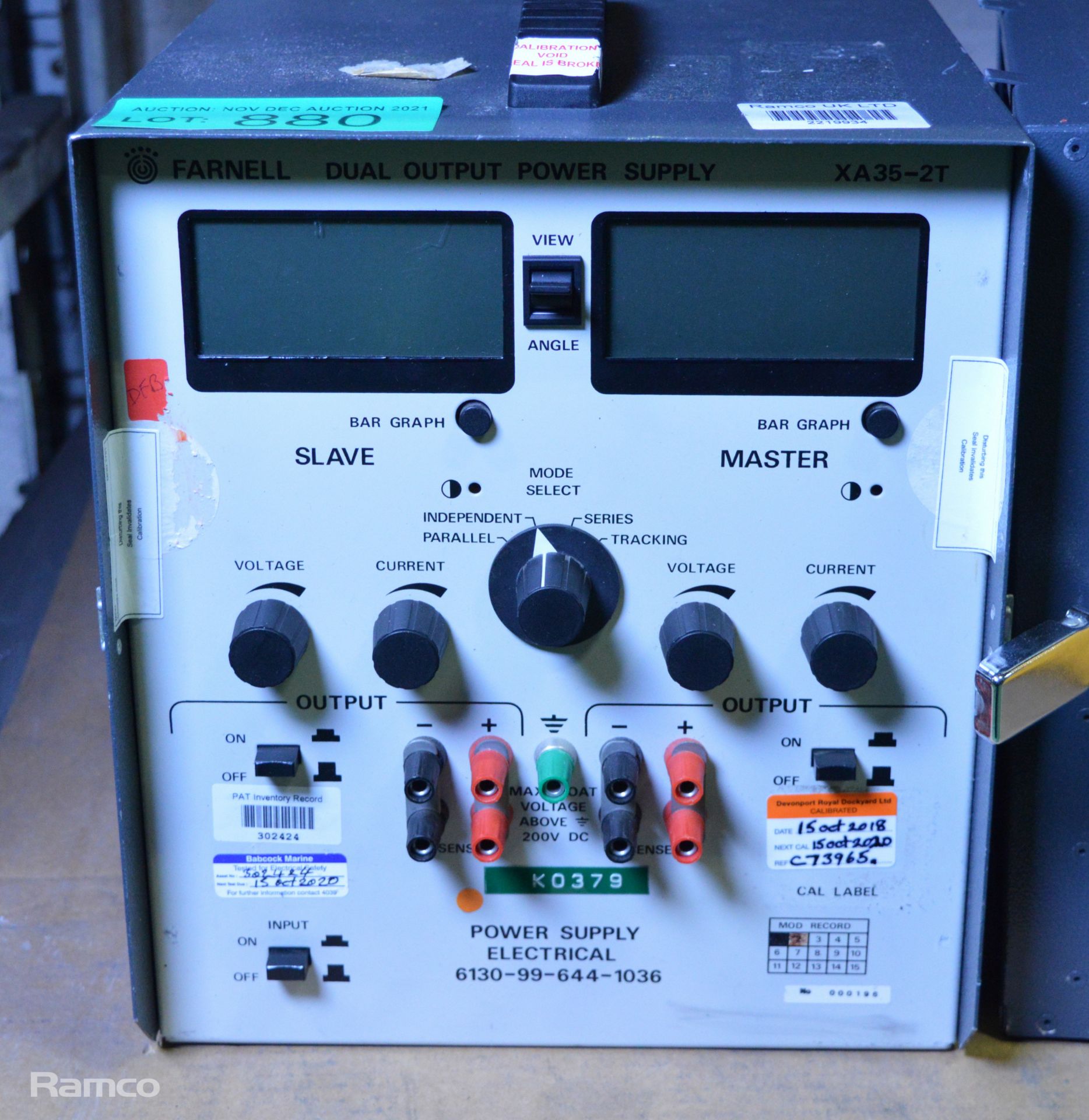 Farnell XA35-2T Dual Output Power Supply Unit - Image 2 of 3