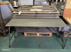 25x Trestle Folding Legged Tables - L 1500mm x W 600mm x H 740mm