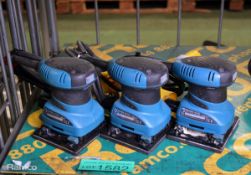 3x Makita BO4555 Palm Sanders - 110v