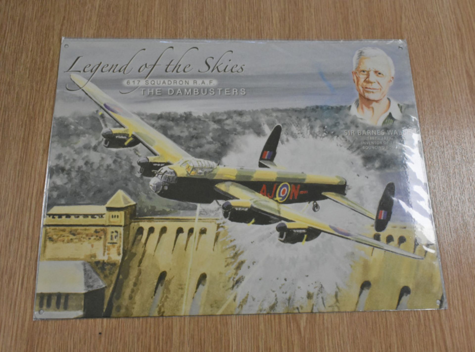 Metal Wall Sign 400mm x 300mm - Legend of the Skies - 617 Squadron RAF The Dambusters