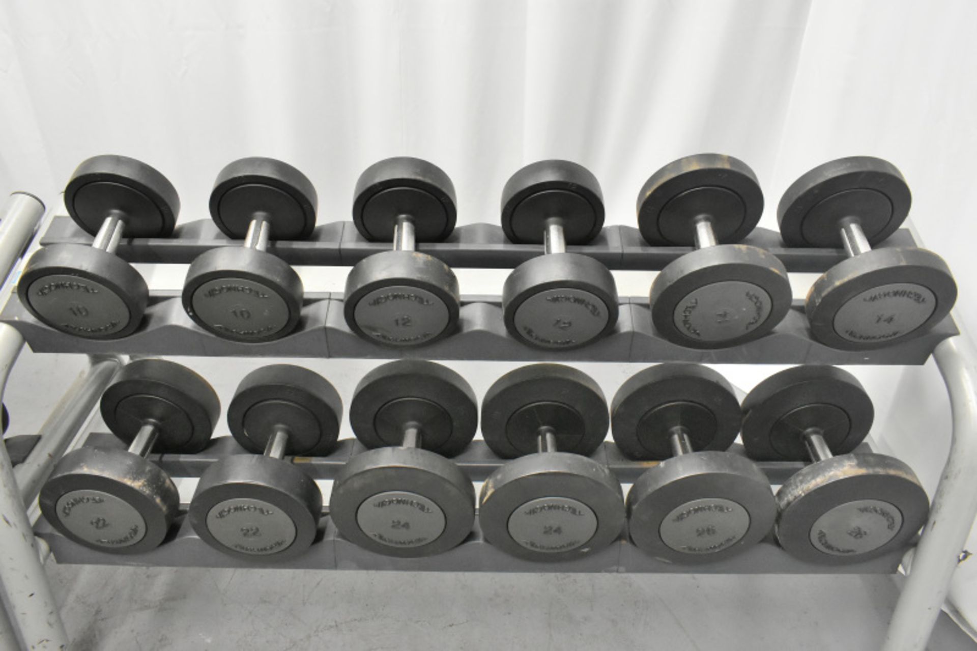 Dumbell weights 4kg - 26kg & Rack - Please check pictures for overall condition - Image 6 of 6