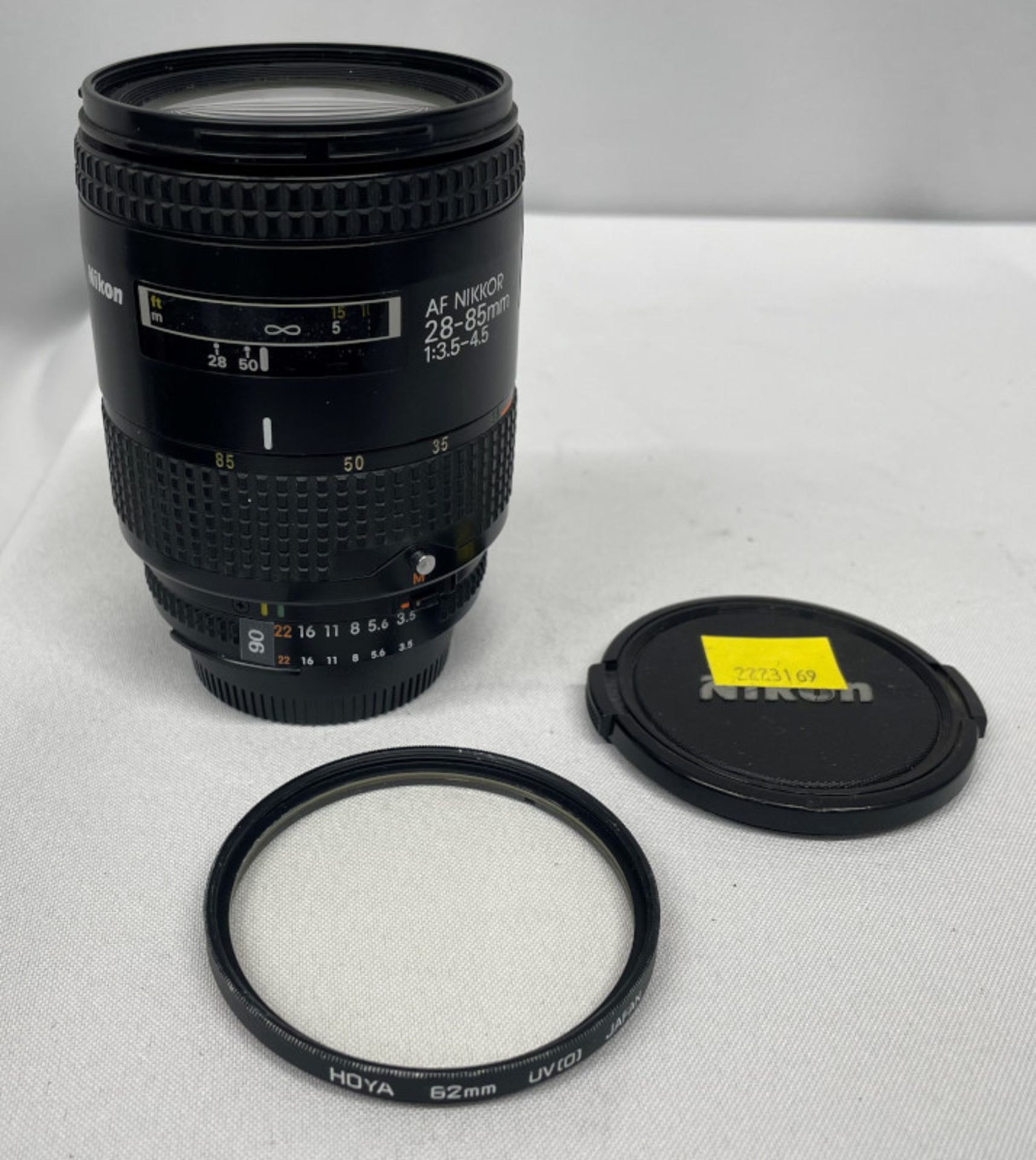 Nikon AF Nikkor 28-85mm - 1:3.5-4.5 Lens - Serial No. 3127731 with HOYA 62mm UV(O) Filter