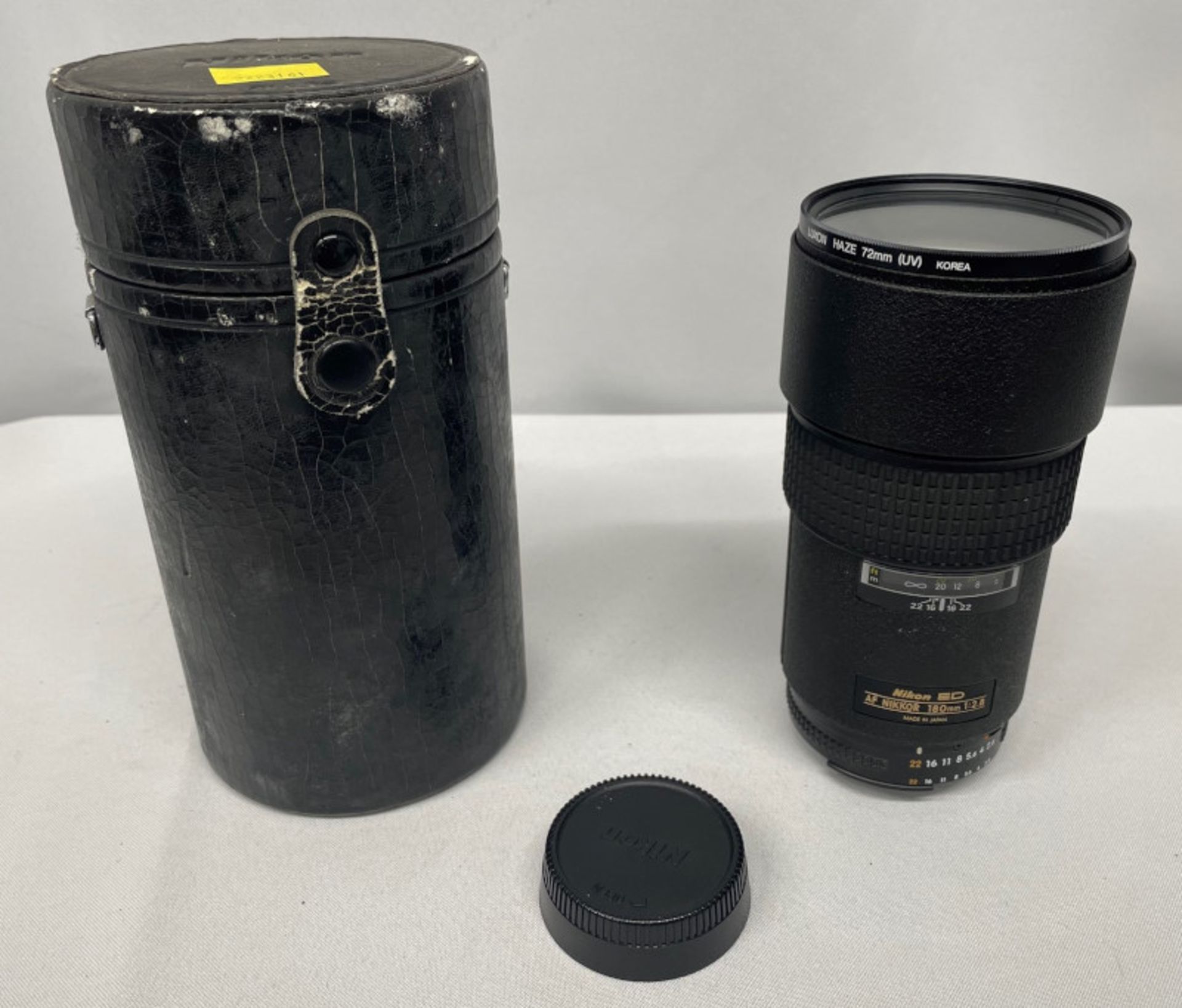 Nikon ED AF Nikkor 180mm - 1:2.8 Lens - Serial No. 268445 with Luxon Haze 72mm (UV) Filter