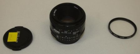 Nikon AF Nikkor 50mm - 1:1.8 Lens - Serial No. 4289689 with HOYA 52mm UV(O) Filter