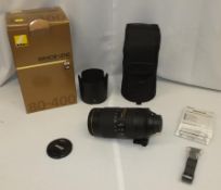 Nikon AF-S Nikkor 80-400mm F/4.5-5.6G ED VR Lens - Serial No. 268932 with Nikon CL-M2 Case