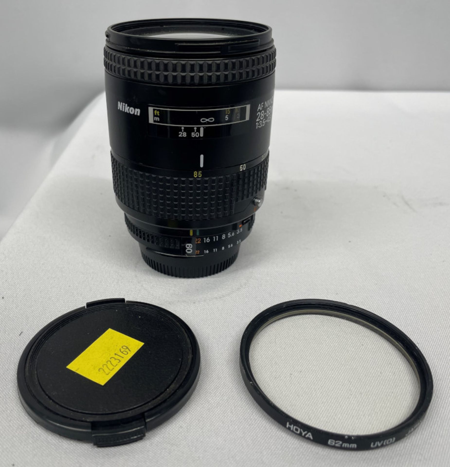 Nikon AF Nikkor 28-85mm - 1:3.5-4.5 Lens - Serial No. 3127730 with HOYA 62mm UV(O) Filter